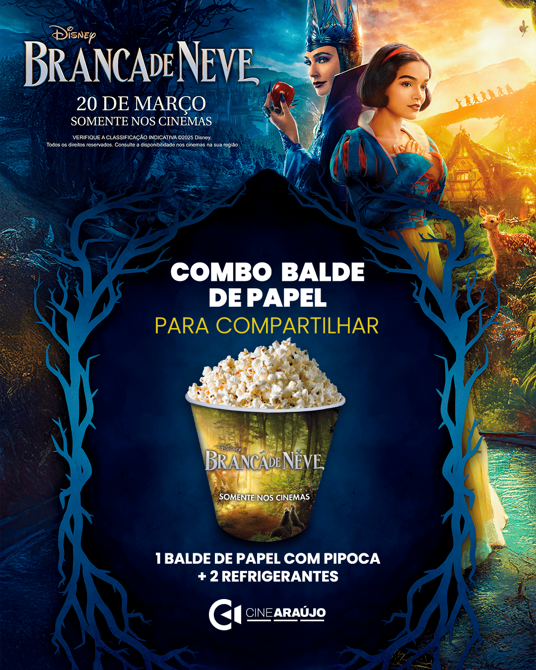 Poster Combo Balde de Papel - Branca de neve